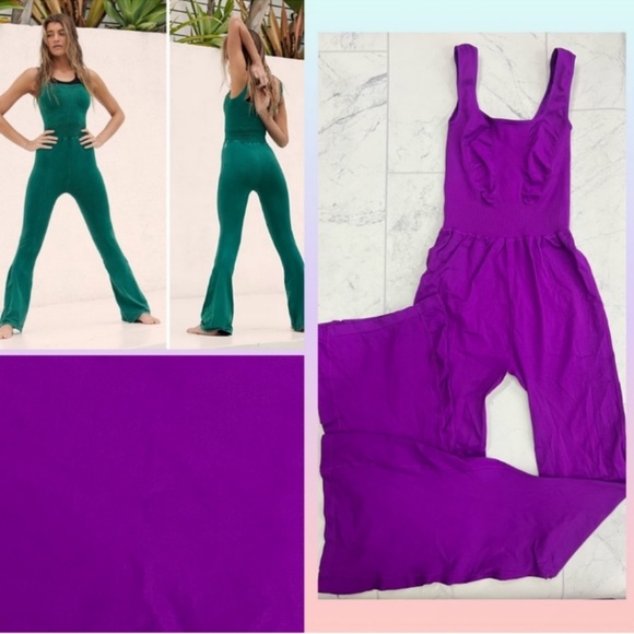 Free People Pants - Free People Vivid Violet Flare Onesie 💜